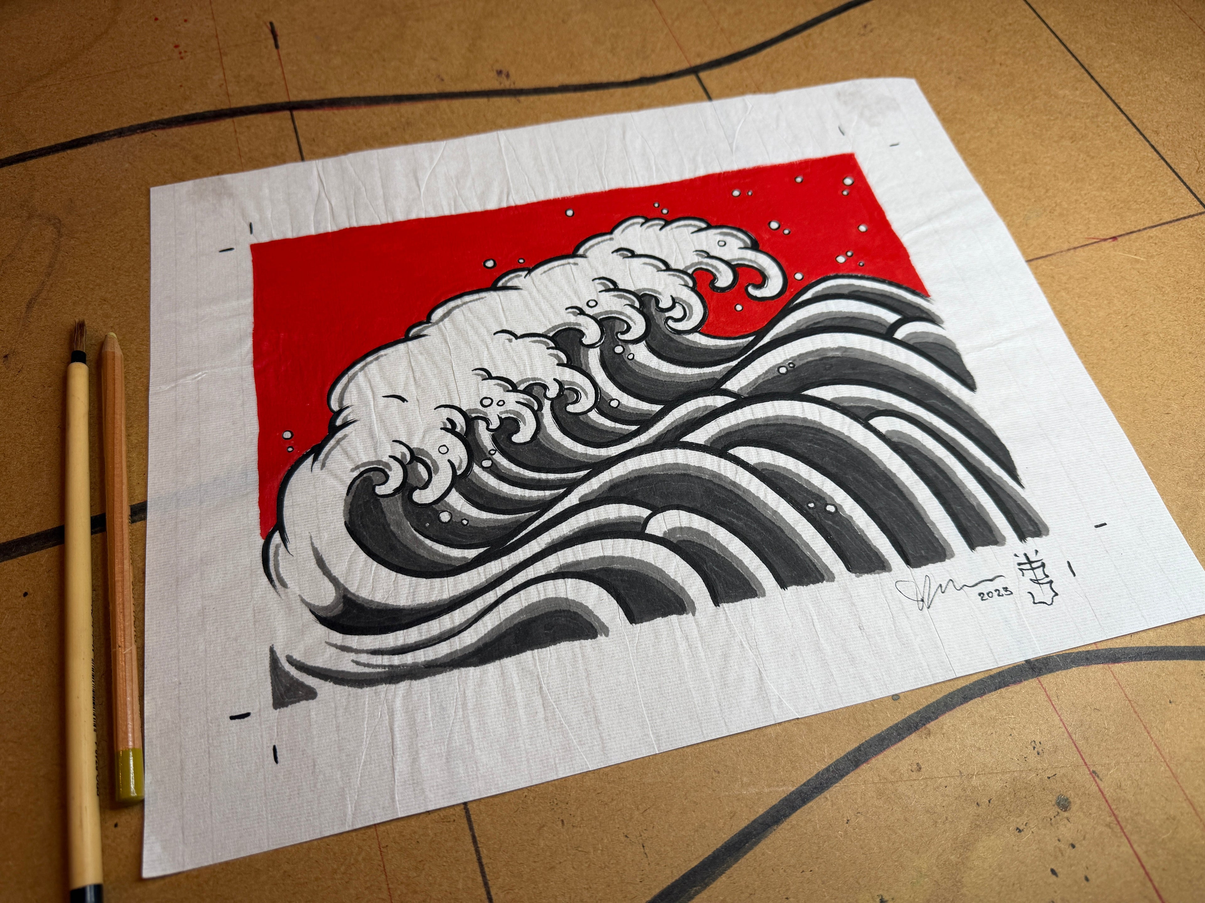 Red Field Study No.4 (Curl), 2023